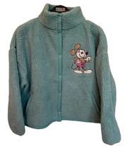 Disney Jacket Womens  Blue Mickey Mouse Fleece Mousewear Embroidered 2X - $940.83 MXN