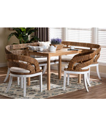 Turner Seagrass Dining Nook Set w/Mohagany Wood Frames - $1,451.00