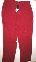 NWT New Mens US 36 X 36 Mabitex Italy 54 Dark Red Pants Designer Linen T... - £461.63 GBP