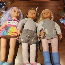 Lot of 3 Our Generation dolls, all have their clothes &amp; shoes, hair ckean &amp; neat - $42.37