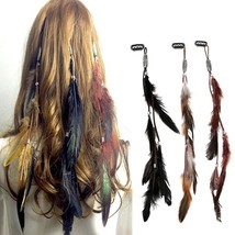 Stylish Ethnic Vintage Feather Hair Clip Set Top Hair Clip BB Clip and Claw Clip - £19.82 GBP