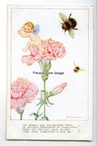 ch0368 - Flowers &amp; Wings, Bee, Fairy, &amp; Carnation. Artist - M.Sowerby - ... - $8.90