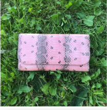 Light Pink Color Snakeskin Wallet - £90.17 GBP