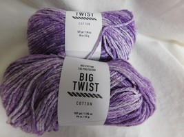 Big Twist Cotton Voilet Splash lot of 2 Dye Lot 1268 - $10.99