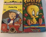 Looney Toons Vhs Tapes Lot Of 2 Porky Pig Tweety Bird - £5.51 GBP