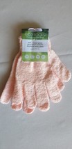 Ecotools Exfoliating Bath &amp; Shower Gloves - Pink - 1 Pair - NEW - $8.59