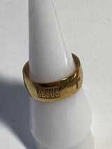 Jewelry Ring New Gold Tone Stainless Steel Non-Rust  Band 6  Religious - £9.03 GBP