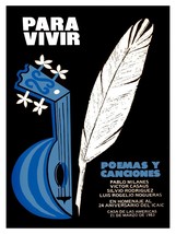 3124.Para vivir Poems and songs Pablo Milanes 18x24 Poster.blue Decorative trova - $28.00