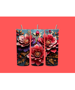 Floral Tumbler Wrap Clip Art 100 PNG Digital Download Bundle VOL 2 - $2.99