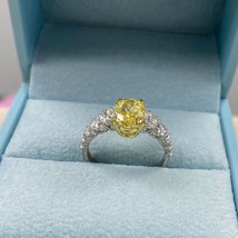 Igi 2.01 CT Ovale Brillant Coupe Labo Grown Bague Diamant 18k Deux Ton Or 3.07 - $2,799.71