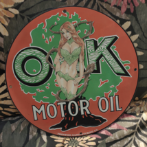 1930 Vintage Oak Motor Oil Frontier Manufacturing Porcelain Enamel SignAMERIC... - £116.77 GBP