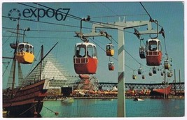 Postcard Expo 67 Montreal Quebec The Sky Ride On La Ronde - £1.71 GBP