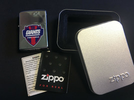 2005 NFL Giants Football ZIPPO Cigarette Lighter With Case Bradford, PA USA - £39.83 GBP
