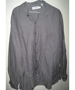 Vintage CALVIN KLEIN COLLECTION Men&#39;s long sleeve Dress Shirt Sz L 100% ... - $54.70 CAD