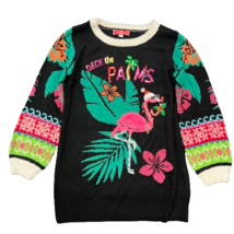33 Degrees Womens Black Deck The Palms Sequins Christmas Pullover Sweate... - £12.62 GBP