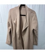 Chicwish Taupe Beige Open Front Waterfall Coat Size M - $639.26 MXN