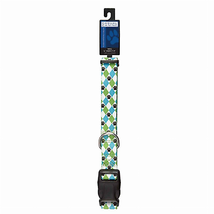 Argyle Blue Dog Collar by CC Patterns, 10-16 Inches - £8.26 GBP+