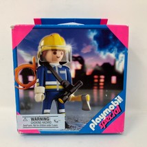 NIB Playmobil Special #4675 Blue Fireman Ax Mask Helmet Rope Flashlight ... - $15.83