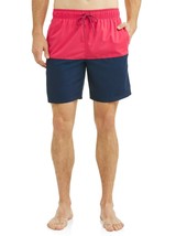 George Men&#39;s Swim Trunks Shorts Size 2XL (44-46)  Raspberry &amp; Blue  8&quot; I... - $16.44