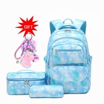 New Backpack for Kids Girls School Backpack with Lunch Box Teens Girls Bookbags  - £89.49 GBP