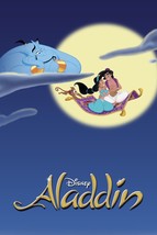 1992 Walt Disneys Aladdin Movie Poster 11X17 Jasmine Genie Jafar Abu  - £9.68 GBP