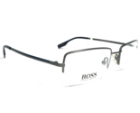 HUGO BOSS Brille Rahmen 0366 R80 Grau Quadratisch Halbe Felge 54-19-140 - £55.10 GBP
