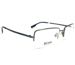 HUGO BOSS Brille Rahmen 0366 R80 Grau Quadratisch Halbe Felge 54-19-140 - £54.72 GBP