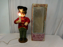 Christmas Soldier Light up Candle Motion Animated + Feather very Rare VTG 24&quot;  - £23.55 GBP