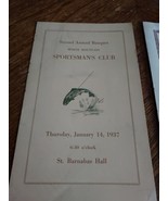 1937 &amp; 1938 Sportsman&#39;s Club BERLIN NEW HAMPSHIRE Programs Hunting Fish ... - $348.38 MXN