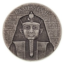 2017 2oz Plateado República De Chad Egipcio RELIC Serie Ramesses II Moneda - $159.15