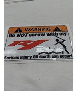 Warning Do Not Screw With My R1 Sticker Decal - £15.09 GBP