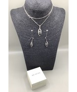 Vintage 925 Kit Heath Pendant Necklace &amp; Earrings Set With Box - $58.59