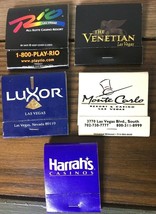 Las Vegas Matchbooks Monte Carlo Rio Luxor Venetian Harrahs New and Used... - £1.99 GBP