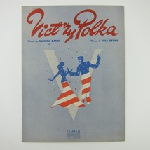 Sheet Music Victory Vict&#39;ry Polka Samuel Cahn Jule Styne Patriotic Vintage 1943 - £7.84 GBP