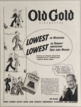 1940&#39;s Print Ad Old Gold Cigarettes Red Barber Old Red Head Baseball Announcer  - £13.43 GBP