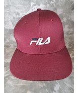 FILA Red Embroidered Baseball Hat Cap Adjustable SnapBack - $12.05