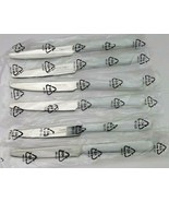 Lot 6 Knives Picnic Time Stainless Steel White Handle Flatware BRAND NEW - $24.74