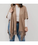 Prince Paisley Knitted Fringe Shawl Taupe - $470.41 MXN