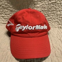 Taylor Made TMAX Gear R7 Golf Red/White Cotton Blend Baseball Hat Adj - £11.91 GBP