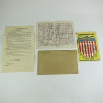 WW2 Vintage 1942 War Food Neighborhood Leader Certificate Ohio Darke County Map - £55.74 GBP