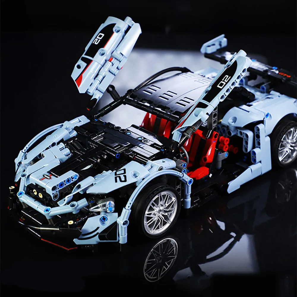 Technical Sports Car Model Building Blocks Speed Super Vehicle Assembled Bricks - £57.96 GBP+