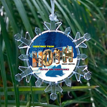 Star Wars Ice Planet Hoth Snowflake Blinking Holiday Christmas Tree Ornament - £12.79 GBP