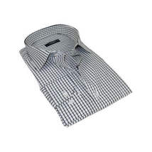 Men's Shirt By CASILA Turkey Cotton Blend Long Sleeves 502050-02 White Checker image 6