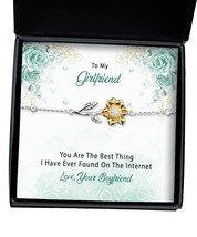 Valentines Sunflower Bracelet Gift from Husband to My Soulmate The Day I Met You - £39.77 GBP