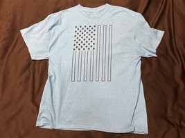 Melmarc XL USA Flag Stars &amp; Stripes Graphic Tee Blue Heather Short Sleev... - $10.00