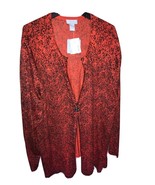 Plus Size Sweater NEW Red Long Sleeve Soft Comfy Volup Smoke Free Liz &amp; ... - $53.10 CAD