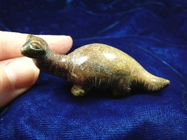 (Y-DIN-BR-712) BRONTOSAURUS Apatosaurus DINOSAUR RED dino carving Gemsto... - $469.08 MXN