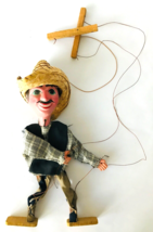 Mexican Man Marionette String Puppet Vintage Made in Mexico Southwest Decor - £19.32 GBP