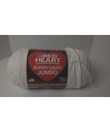 Red Heart Super Saver Jumbo Yarn WHITE 0311 *No Dye Lot* 14 oz 744 yds A... - $6.51