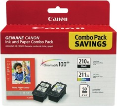 Canon 2973B004 Pg-210 Xl And Cl-211 Xl Ink And Glossy Photo, Mx340 And M... - £54.84 GBP